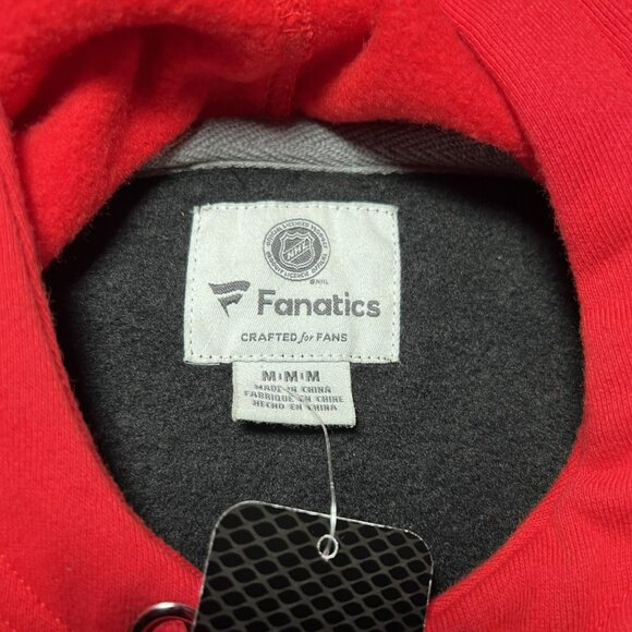 Fanatics Calgary Flames Pullover Hoodie Red Black Men’s Size Medium - Picture 3 of 7